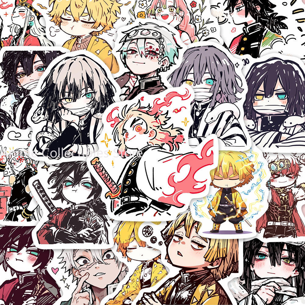 Laptop Accessories Stickers - 55 Uds Demon Slayer Kamado Tanjirou