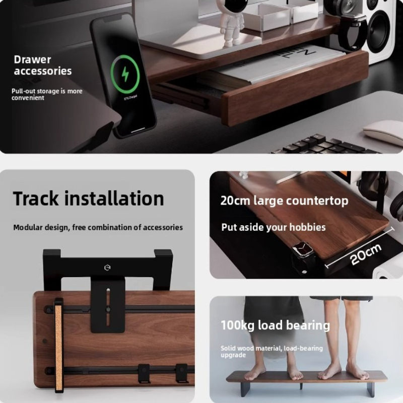 Laptop Accessories Organizer - Caja de Almacenamiento Metálica para Monitor
