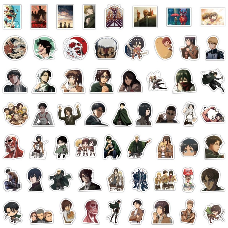 Laptop Accessories Stickers - 60 pegatinas de anime de Attack