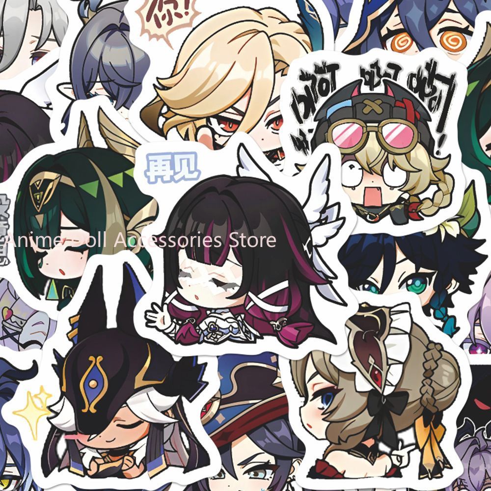 Laptop Accessories Stickers - 64 pegatinas de anime de Genshin