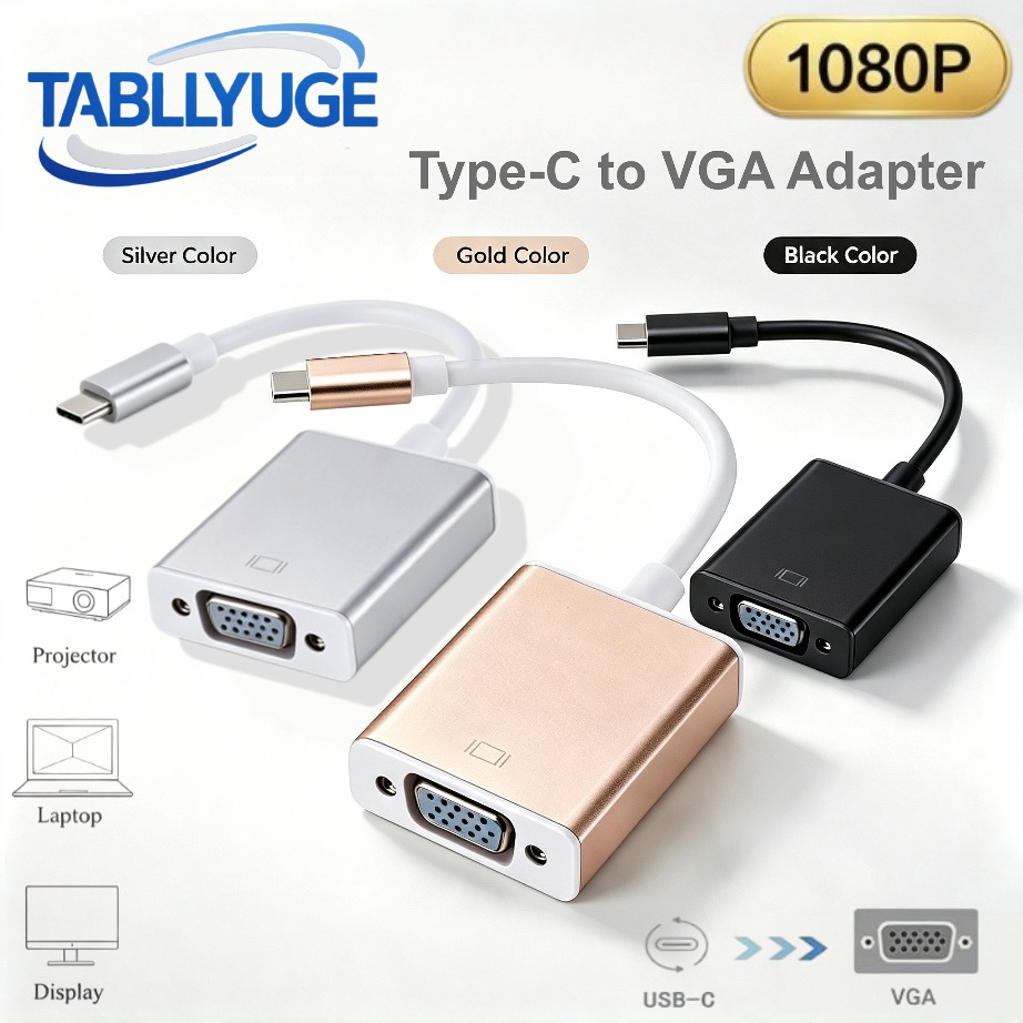 Monitor Portable Usb - Adaptador TABLLYUGE USB C a VGA,