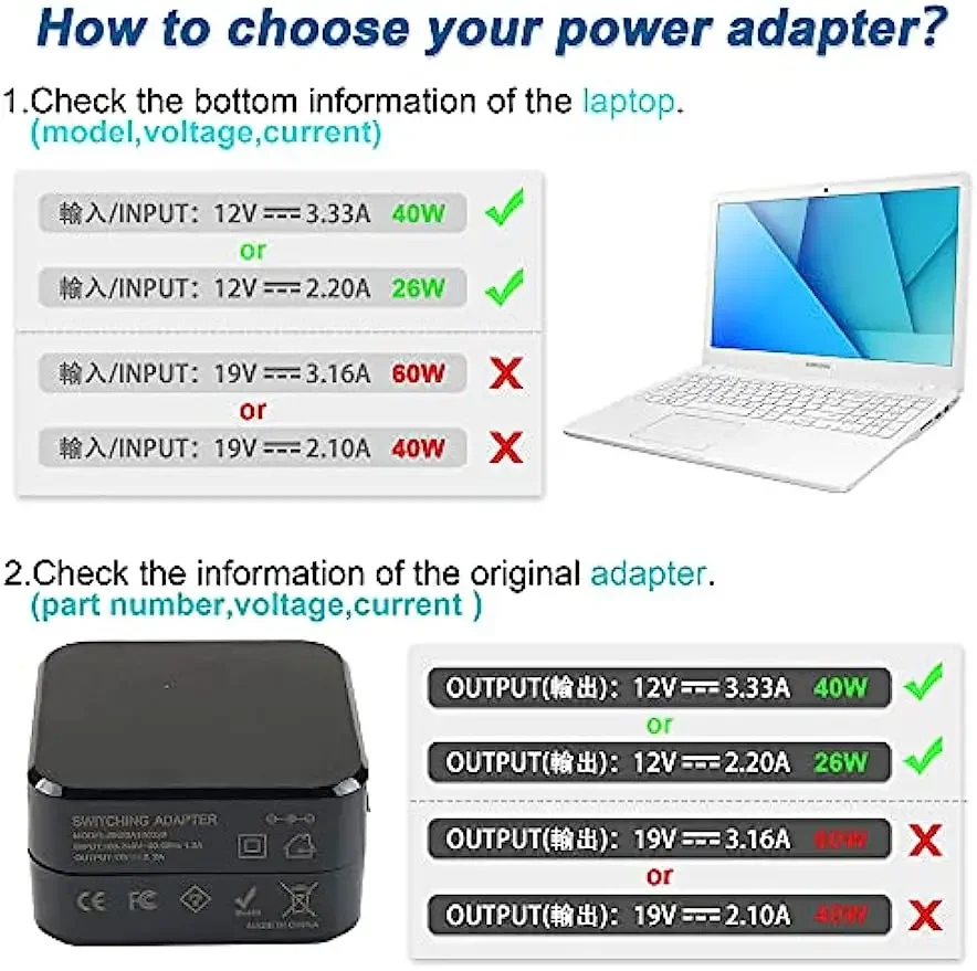 Cargador adaptador de CA para  - Laptop Accessories Shop reseña y precio