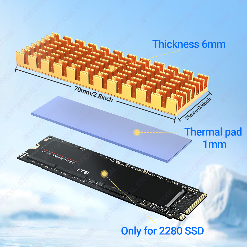 JEYI M.2 SSD disipador de calo - Laptop Accessories Cooling Pad reseña y precio