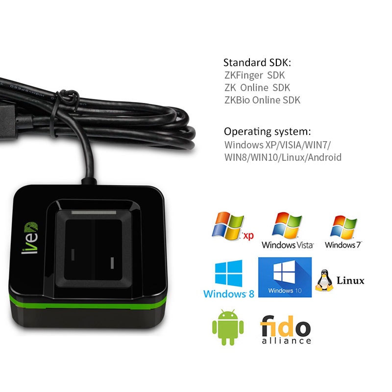 Escáner óptico de huellas dact - Fingerprint Reader Usb reseña y precio