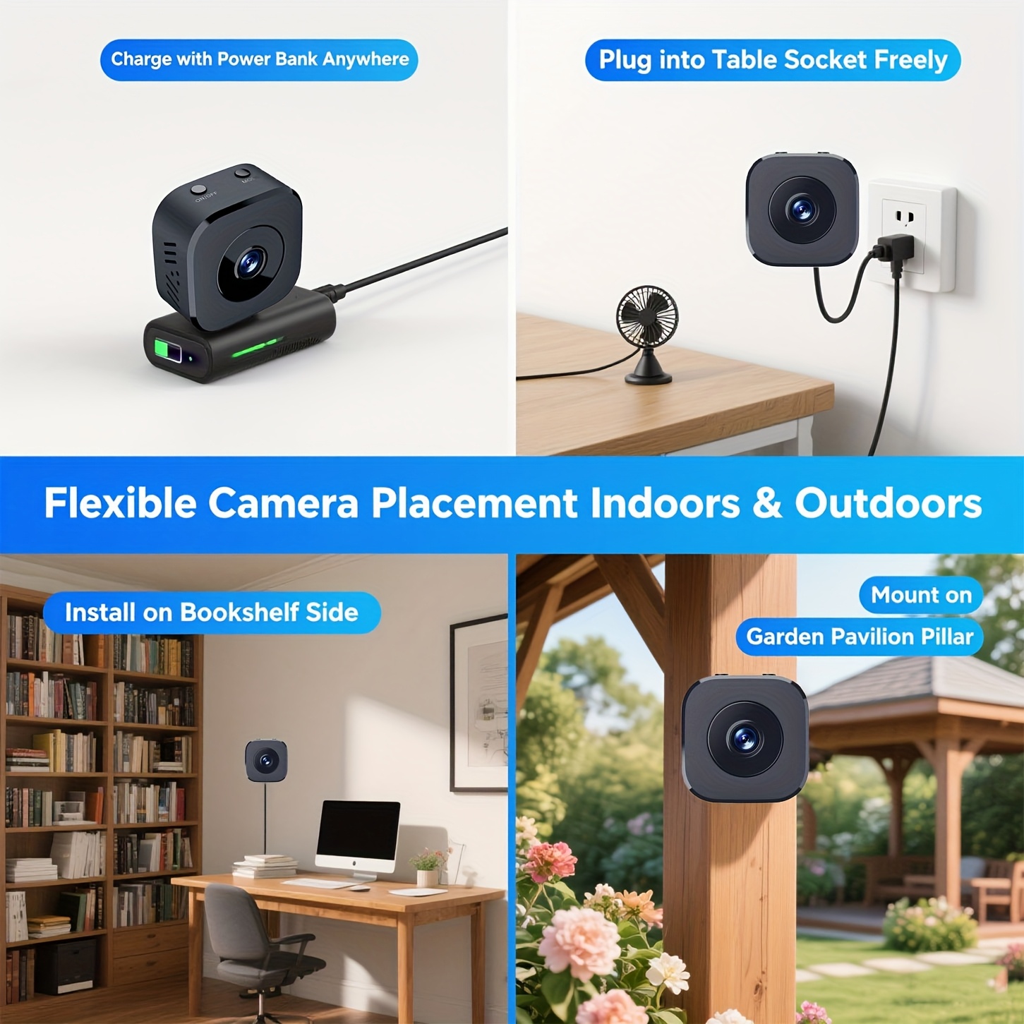 Mini cámara WiFi HD de 1080P,  - Monitor Portable Usb reseña y precio