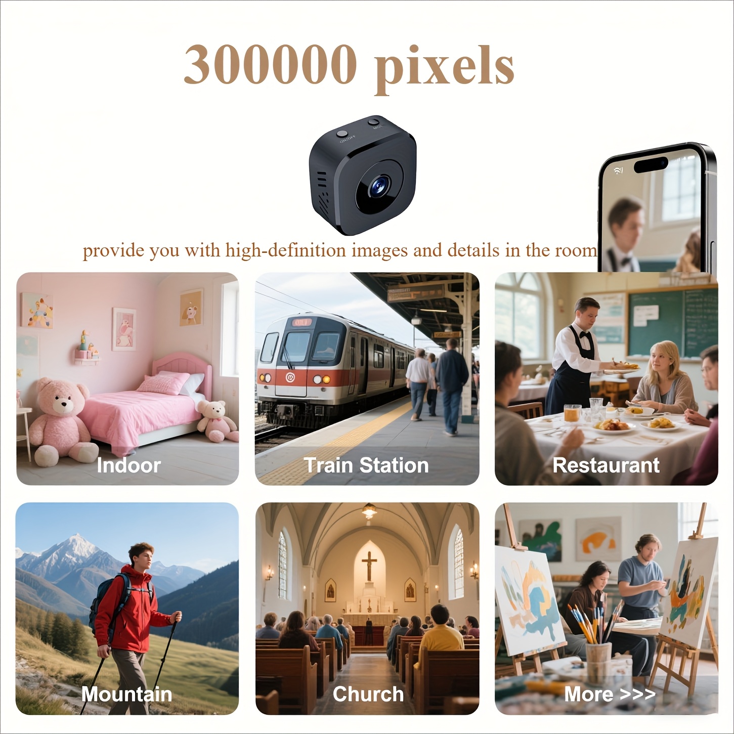 Mini cámara WiFi HD de 1080P,  - Monitor Portable Usb reseña y precio