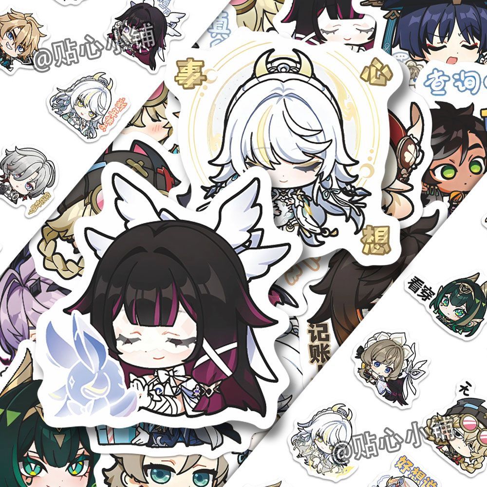 64 pegatinas de anime de Gensh - Laptop Accessories Stickers reseña y precio